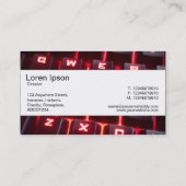 センターバンド – キ白熱［赤熱］光を放つーボード 名刺 (裏面)