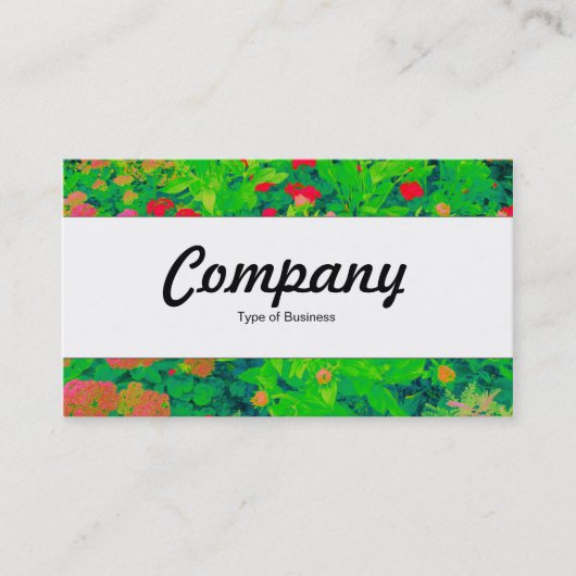 センターバンド – サイケデリックフラワーベッド 名刺 (正面)