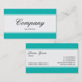 センターバンド(スキャロップ) – アクアブルー(0ABAB5) 名刺 (正面/裏面)