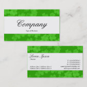 センターバンド – スクリプト – 花 – 緑(33CC00) 名刺 (正面/裏面)