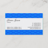 センターバンド – スクリプト – 魚のスケールパターン 名刺 (裏面)