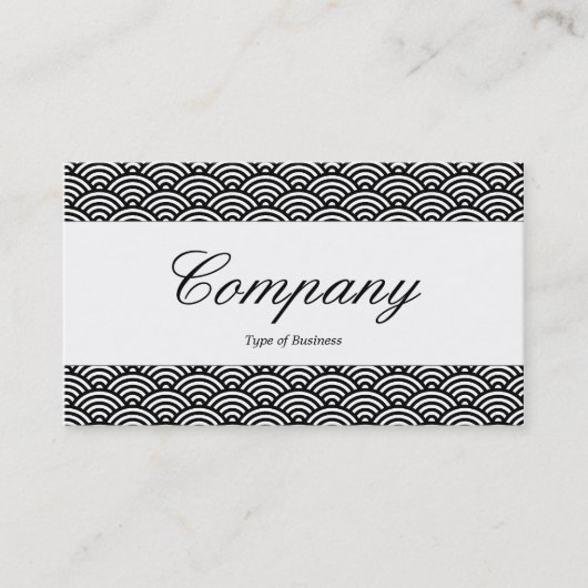 センターバンド – スクリプト – 魚のスケールパターン 名刺 (正面)