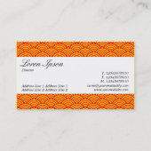 センターバンド – スクリプト – 魚のスケールパターン 名刺 (裏面)