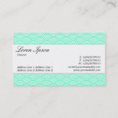 センターバンド – スクリプト – 魚のスケールパターン 名刺 (裏面)