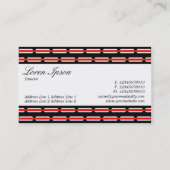 センターバンド – スクリプト – Terrazzo Pattern 名刺 (裏面)