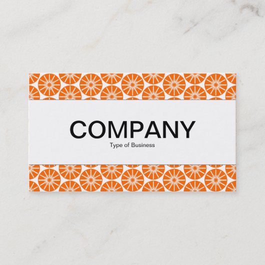 センターバンド – スターホイール – オレンジ色(白) 名刺 (正面)