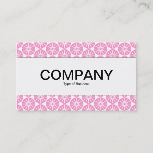 センターバンド – スターホイール – ピンク色(白) 名刺 (正面)