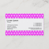 センターバンド – スターホイール – マゼンタ色(白) 名刺 (裏面)