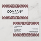 センターバンド – スターホイール – 白に茶色 名刺 (正面/裏面)