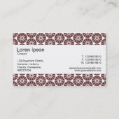 センターバンド – スターホイール – 白に茶色 名刺 (裏面)