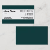 センターバンド – ダークグリーン(003333) 名刺 (正面/裏面)