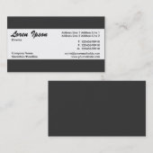センターバンド – ダークグレー(333333) 名刺 (正面/裏面)