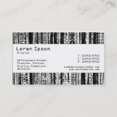 センターバンド – デジタル減衰 名刺 (裏面)