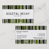 センターバンド – デジタル減衰 – 火星の緑 名刺 (正面/裏面)