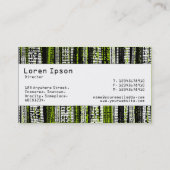 センターバンド – デジタル減衰 – 火星の緑 名刺 (裏面)