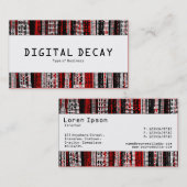 センターバンド – デジタル減衰 – 赤 名刺 (正面/裏面)