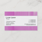 センターバンド – バラ着色ガラス工芸品 名刺 (裏面)