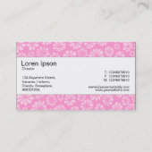センターバンド – ピンクフローラ 名刺 (裏面)