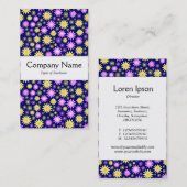 センターバンド – フラワーパターン – カラー 名刺 (正面/裏面)