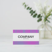 センターバンド – マゼンタおよびブルーテックス 名刺 (スタンド正面)