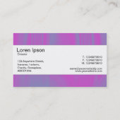 センターバンド – マゼンタおよびブルーテックス 名刺 (裏面)