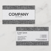 センターバンド – ランダムスポット – 黒の上に白 名刺 (正面/裏面)