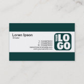 センターバンド(ロゴ) – ダークグリーン003333 名刺 (裏面)