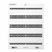 センターバンド – 幾何学模様の花 ラベル (フルシート)