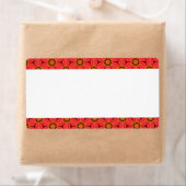 センターバンド – 幾何学模様の花 ラベル (インサイチュ)