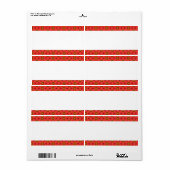 センターバンド – 幾何学模様の花 ラベル (フルシート)