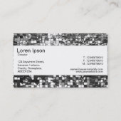 センターバンド – 抽象芸術モザイク 名刺 (裏面)