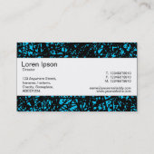 センターバンド – 抽象芸術ライン – スカイブルー 名刺 (裏面)