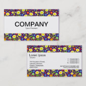 センターバンド – 春の花-深い紫 名刺 (正面/裏面)