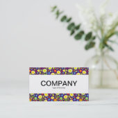 センターバンド – 春の花-深い紫 名刺 (スタンド正面)