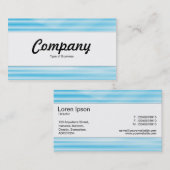 センターバンド – 波付き青 名刺 (正面/裏面)