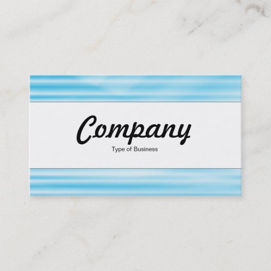 センターバンド – 波付き青 名刺 (正面)