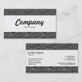 センターバンド – 波線 – 黒の上に白 名刺 (正面/裏面)