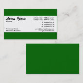 センターバンド – 深いグラスグリーン(006600) 名刺 (正面/裏面)