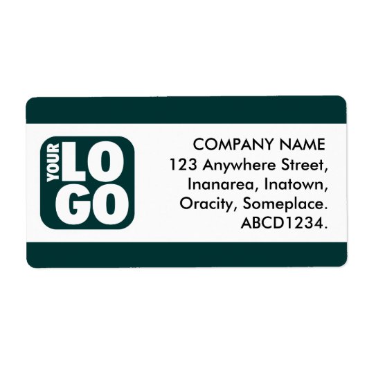 センターバンド – 濃い緑 ラベル (正面)