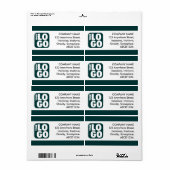 センターバンド – 濃い緑 ラベル (フルシート)