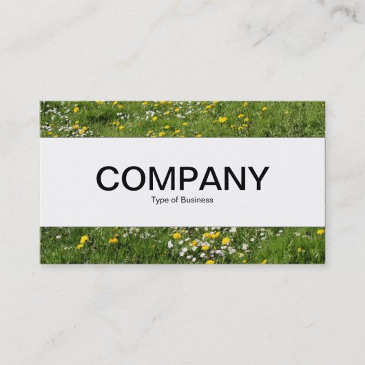 センターバンド – 牧草地フラワー 名刺 (正面)