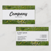 センターバンド – 牧草地フラワー 名刺 (正面/裏面)