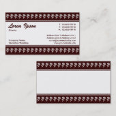 センターバンド(花縁ど) – ダークブラウン 名刺 (正面/裏面)