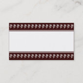 センターバンド(花縁ど) – ダークブラウン 名刺 (裏面)