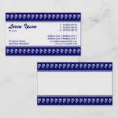 センターバンド(花縁ど) – ダークブルー 名刺 (正面/裏面)