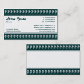 センターバンド(花縁ど) – 濃い緑 名刺 (正面/裏面)