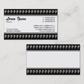 センターバンド(花縁ど) – 黒 名刺 (正面/裏面)