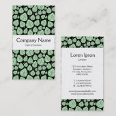 センターバンド – 葉幽霊 – 黒の緑 名刺 (正面/裏面)