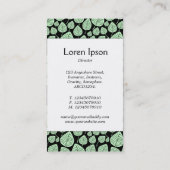 センターバンド – 葉幽霊 – 黒の緑 名刺 (裏面)