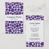 センターバンド – 葉深い – 白の紫色 名刺 (正面/裏面)